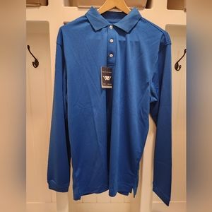 Mens long sleeve polo (Royal Blue)